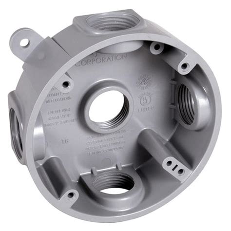 4 inch round outdoor junction box|shallow round exterior electrical box.